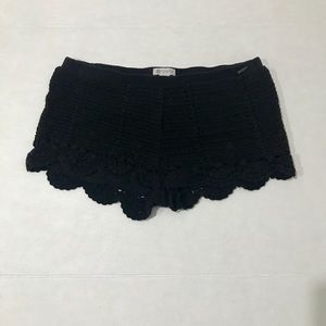 Element Black Crochet Shorts
